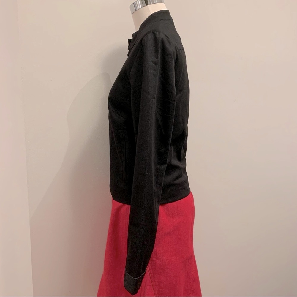 Jacob Women’s Black Zipped Cotton Blend Lightweight Jacket, Size 9/10 - Picture 4 of 12